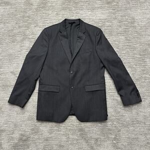 Banana Republic Blazer Mens 44R Charcoal Gray Tailored Fit 100% Wool Two Button